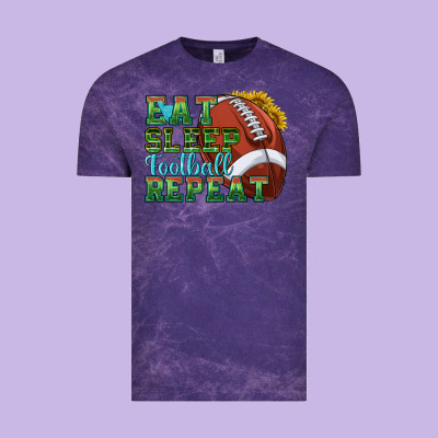 Vintage Tee eat sleep football repeat