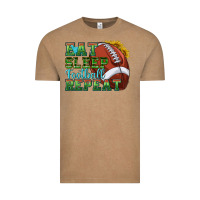 Vintage Coffee eat sleep football repeat Vintage Tee - texasbilliewilder