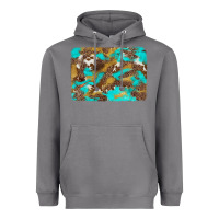 Storm western turquoise leopard and cowhide background Heavyweight Hoodie - Artiststas