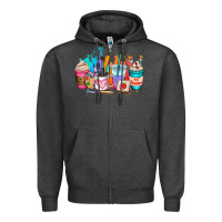 Charcoal Heather art teacher coffee cup Zipper Hoodie - AdoDesignShop
