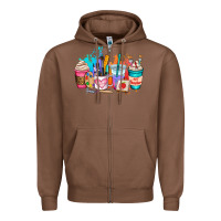 Chestnut art teacher coffee cup Zipper Hoodie - AdoDesignShop
