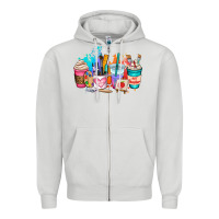 Dove Grey art teacher coffee cup Zipper Hoodie - AdoDesignShop