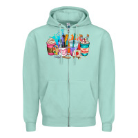 Seafoam art teacher coffee cup Zipper Hoodie - AdoDesignShop