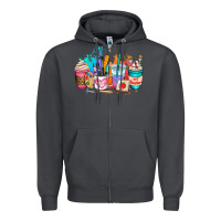 Smoke art teacher coffee cup Zipper Hoodie - AdoDesignShop