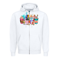 White art teacher coffee cup Zipper Hoodie - AdoDesignShop