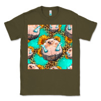 Army Green hedgehog western seamless pattern Classic Tee - HRA Design Shop