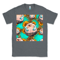 Charcoal Heather hedgehog western seamless pattern Classic Tee - HRA Design Shop