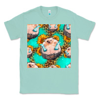 Seafoam hedgehog western seamless pattern Classic Tee - HRA Design Shop