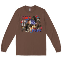 Chestnut Born to be free 4th of july Long Sleeve Tee - CowGirlArtShop