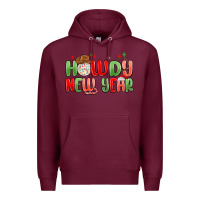 Burgundy howdy new year Premium Hoodie - MaliasSmallBusiness