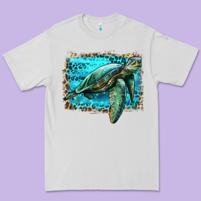 Sea Turtle With Background Premium Tee Designed By Artiststas