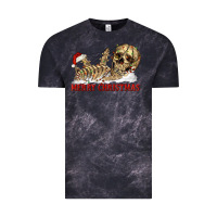 Cloud Black Merry christmas skeleton Vintage Tee - RanaPortraitStore