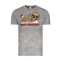 Cloud Rock Merry christmas skeleton Vintage Tee - RanaPortraitStore