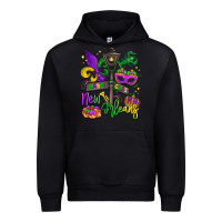 Black new orleans mardi gras Urban Hoodie - LillyAllenDesigns