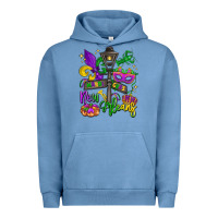 Pigment Pebble Blue new orleans mardi gras Urban Hoodie - LillyAllenDesigns