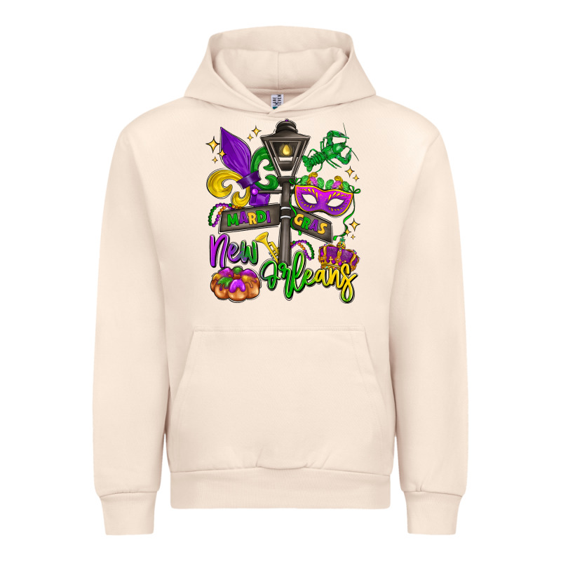 New Orleans Mardi Gras Urban Hoodie by LillyAllenDesigns | Teevron