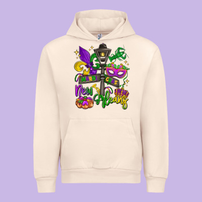 New Orleans Mardi Gras Urban Hoodie Designed By Lillyallendesigns