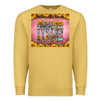 Antique Gold mama llama sunflowers Premium Sweatshirt - LillyAllenDesigns