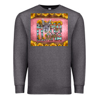 Charcoal Heather mama llama sunflowers Premium Sweatshirt - LillyAllenDesigns