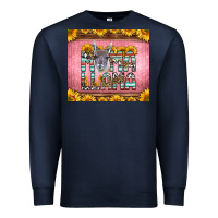 Navy mama llama sunflowers Premium Sweatshirt - LillyAllenDesigns