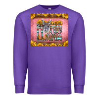 Purple mama llama sunflowers Premium Sweatshirt - LillyAllenDesigns