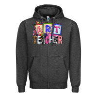 Charcoal Heather art teacher Zipper Hoodie - AdoDesignShop
