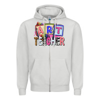Dove Grey art teacher Zipper Hoodie - AdoDesignShop
