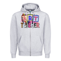 Heather Grey art teacher Zipper Hoodie - AdoDesignShop