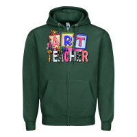 Sports Green art teacher Zipper Hoodie - AdoDesignShop