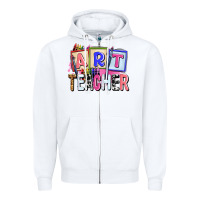 White art teacher Zipper Hoodie - AdoDesignShop