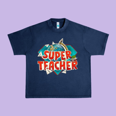 Super Teacher Urban Heavy Tee Designed By Texasbilliewilder