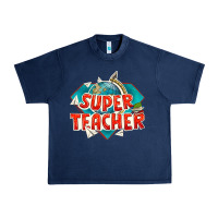 Navy super teacher Urban Heavy Tee - texasbilliewilder