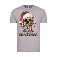 Vintage Zinc merry christmas skull Vintage Tee - RanaPortraitStore