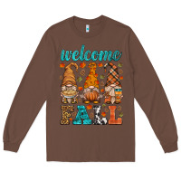 Chestnut welcome fall gnome Long Sleeve Tee - HRA Design Shop