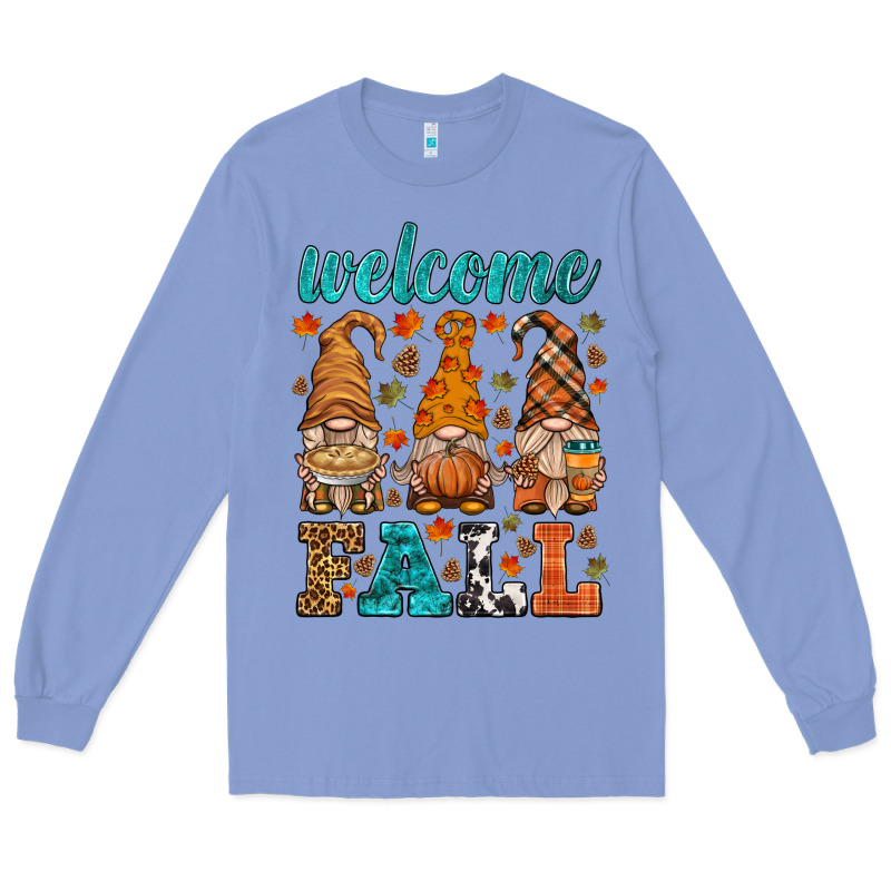 Welcome Fall Gnome Long Sleeve Tee by HRA Design Shop | Teevron