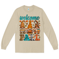 Mushroom welcome fall gnome Long Sleeve Tee - HRA Design Shop