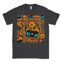 Smoke western sunflowers camera seamless pattern Classic Tee - HRA Design Shop