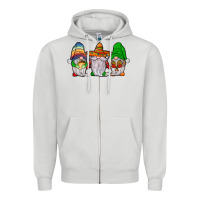 Dove Grey mexican gnomies Zipper Hoodie - JahusDesignShop