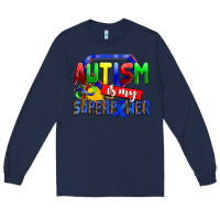 Navy autism is my superpower Long Sleeve Tee - AdoDesignShop