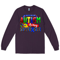 Plum autism is my superpower Long Sleeve Tee - AdoDesignShop
