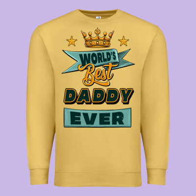 World's Best Daddy Ever Premium Sweatshirt Designed By Jasminsmagicworld