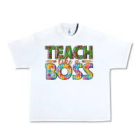 White teach like a boss Urban Heavy Tee - texasbilliewilder