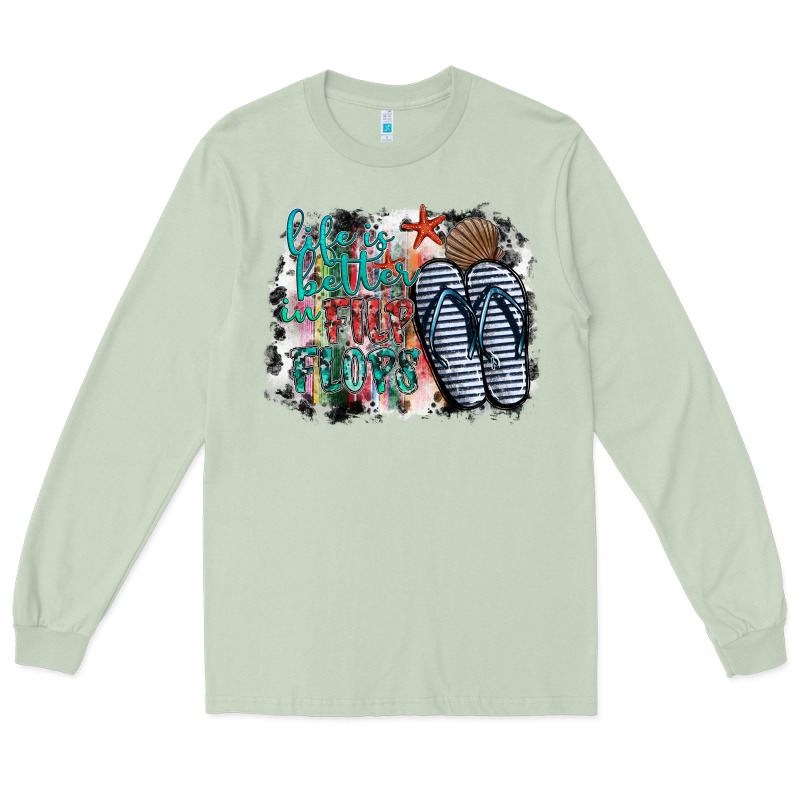 Life Is Better In Fılp Flops Long Sleeve Tee by SublimationCraftShop | Teevron