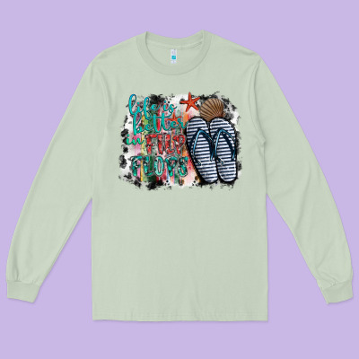 Life Is Better In Fılp Flops Long Sleeve Tee Designed By Sublimationcraftshop