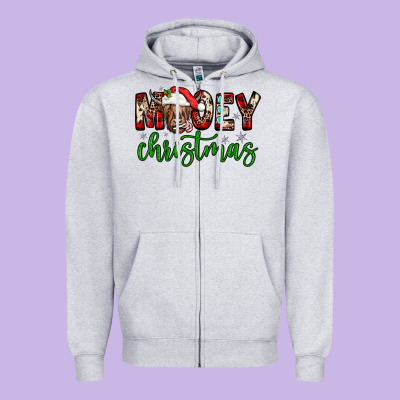 Mooey Christmas Zipper Hoodie Designed By Jahusdesignshop