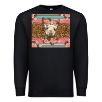 Black llama and roses glitter Premium Sweatshirt - LillyAllenDesigns