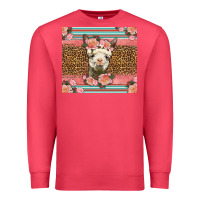 Cardinal llama and roses glitter Premium Sweatshirt - LillyAllenDesigns