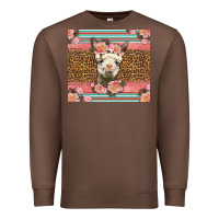 Chestnut llama and roses glitter Premium Sweatshirt - LillyAllenDesigns