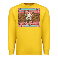 Lemon llama and roses glitter Premium Sweatshirt - LillyAllenDesigns