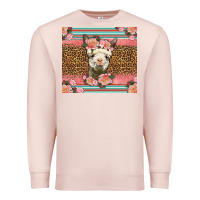 Pale Pink llama and roses glitter Premium Sweatshirt - LillyAllenDesigns
